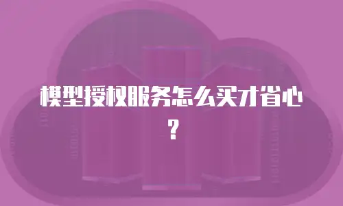 模型授权服务怎么买才省心？
