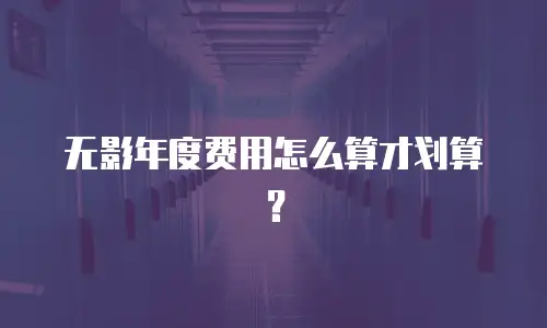 无影年度费用怎么算才划算？
