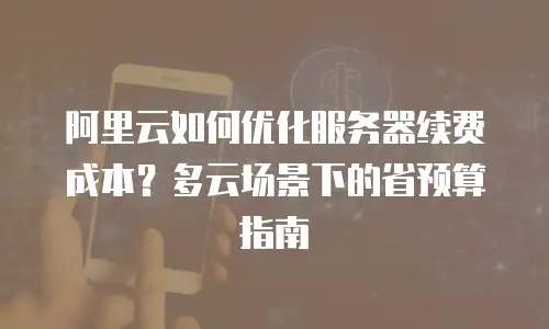 阿里云如何优化服务器续费成本？多云场景下的省预算指南