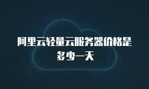 阿里云轻量云服务器价格是多少一天