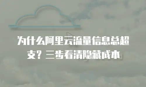 为什么阿里云流量信息总超支？三步看清隐藏成本