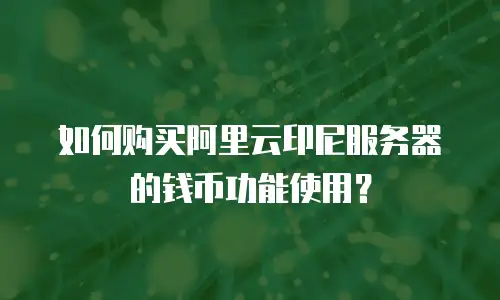 如何购买阿里云印尼服务器的钱币功能使用？