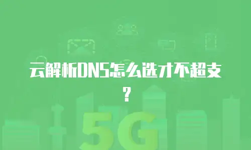 云解析DNS怎么选才不超支？