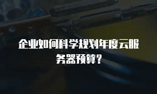 企业如何科学规划年度云服务器预算？