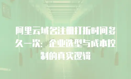 阿里云域名注册打折时间多久一次：企业选型与成本控制的真实逻辑