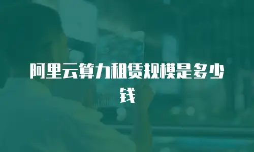 阿里云算力租赁规模是多少钱
