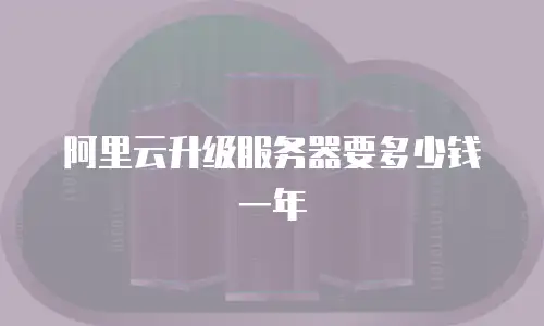 阿里云升级服务器要多少钱一年