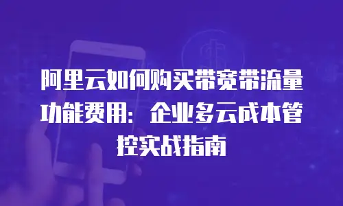 阿里云如何购买带宽带流量功能费用：企业多云成本管控实战指南