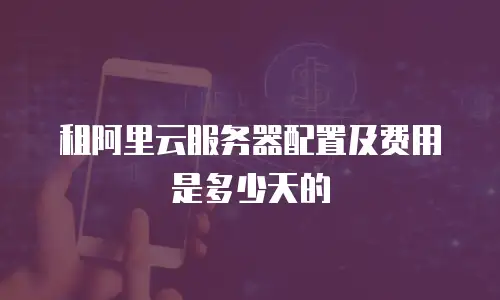 租阿里云服务器配置及费用是多少天的