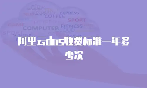 阿里云dns收费标准一年多少次