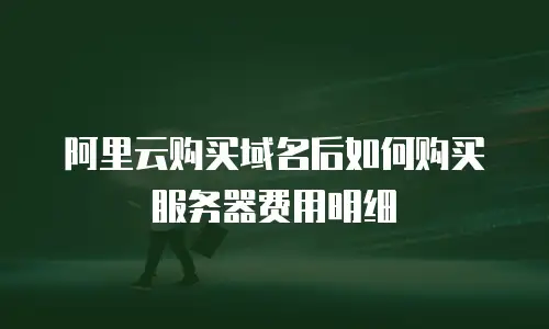 阿里云购买域名后如何购买服务器费用明细