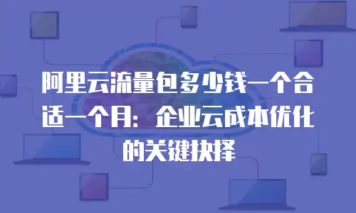 阿里云流量包多少钱一个合适一个月：企业云成本优化的关键抉择