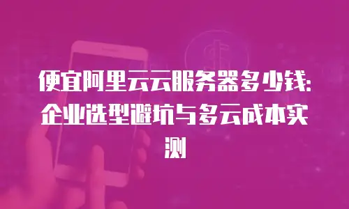便宜阿里云云服务器多少钱：企业选型避坑与多云成本实测
