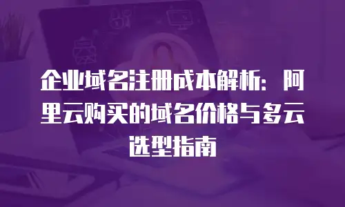 企业域名注册成本解析：阿里云购买的域名价格与多云选型指南