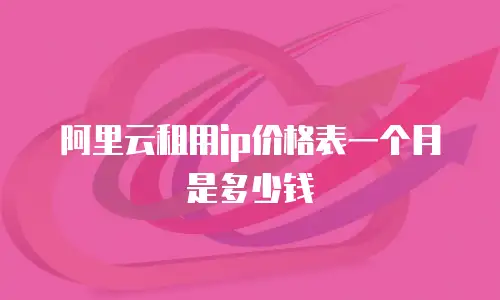 阿里云租用ip价格表一个月是多少钱