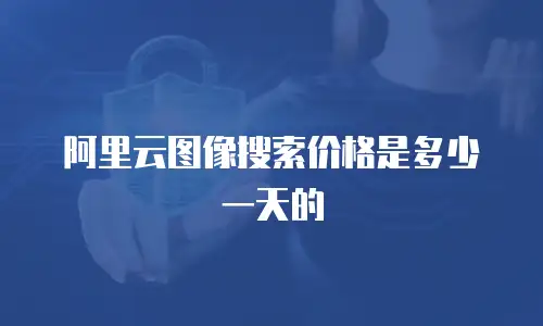 阿里云图像搜索价格是多少一天的