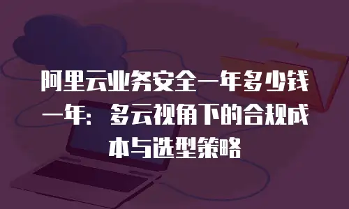 阿里云业务安全一年多少钱一年：多云视角下的合规成本与选型策略