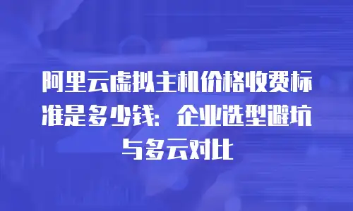 阿里云虚拟主机价格收费标准是多少钱：企业选型避坑与多云对比
