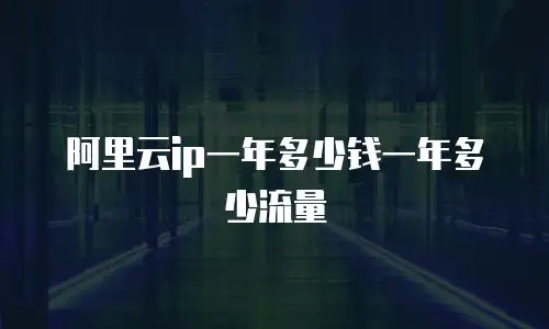阿里云ip一年多少钱一年多少流量