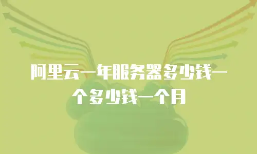 阿里云一年服务器多少钱一个多少钱一个月