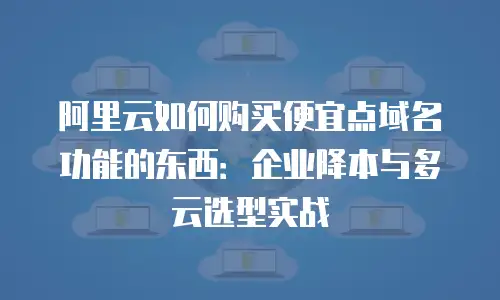 阿里云如何购买便宜点域名功能的东西：企业降本与多云选型实战