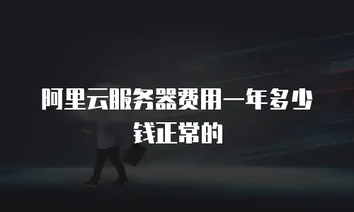 阿里云服务器费用一年多少钱正常的