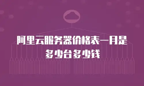 阿里云服务器价格表一月是多少台多少钱