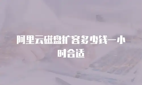 阿里云磁盘扩容多少钱一小时合适