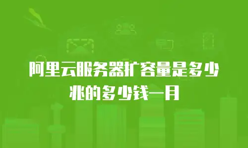 阿里云服务器扩容量是多少兆的多少钱一月