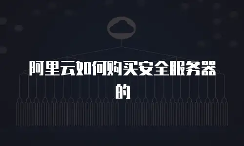 阿里云如何购买安全服务器的
