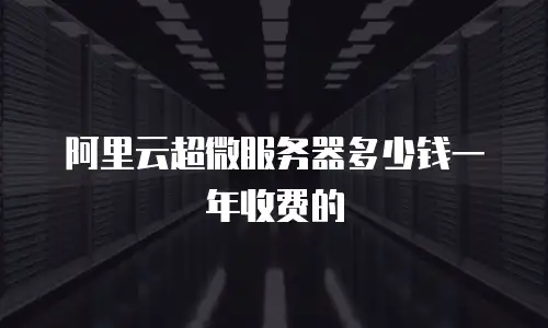 阿里云超微服务器多少钱一年收费的