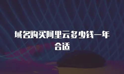 域名购买阿里云多少钱一年合适