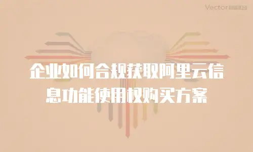 企业如何合规获取阿里云信息功能使用权购买方案