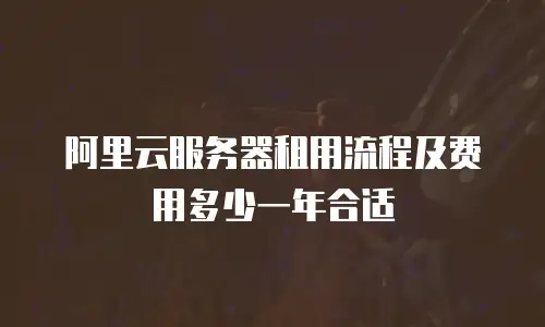阿里云服务器租用流程及费用多少一年合适