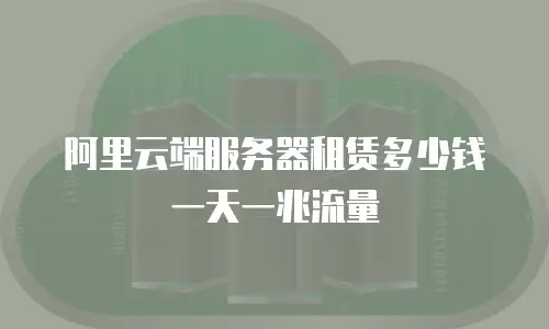 阿里云端服务器租赁多少钱一天一兆流量