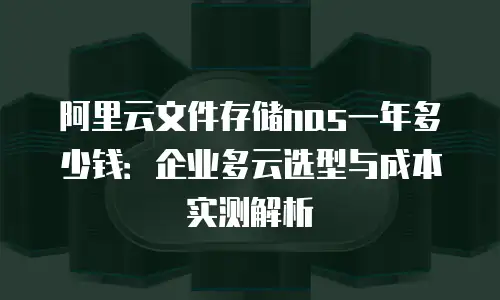 阿里云文件存储nas一年多少钱：企业多云选型与成本实测解析