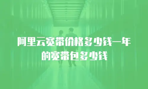 阿里云宽带价格多少钱一年的宽带包多少钱
