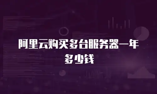 阿里云购买多台服务器一年多少钱