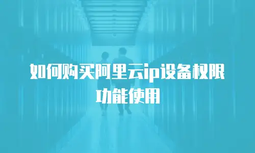 如何购买阿里云ip设备权限功能使用
