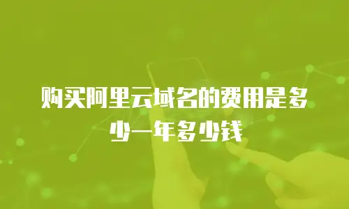 购买阿里云域名的费用是多少一年多少钱