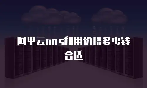 阿里云nas租用价格多少钱合适