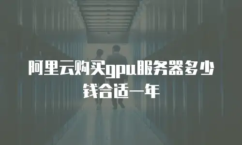 阿里云购买gpu服务器多少钱合适一年