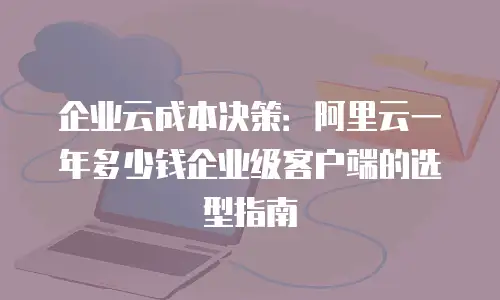 企业云成本决策：阿里云一年多少钱企业级客户端的选型指南