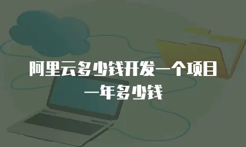 阿里云多少钱开发一个项目一年多少钱