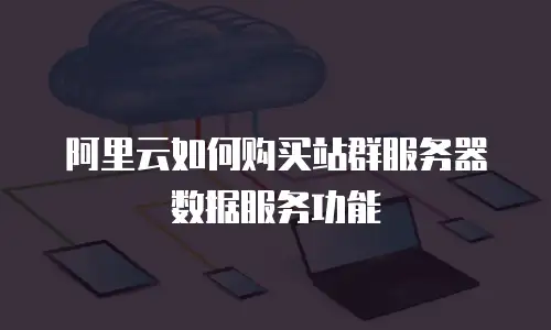阿里云如何购买站群服务器数据服务功能