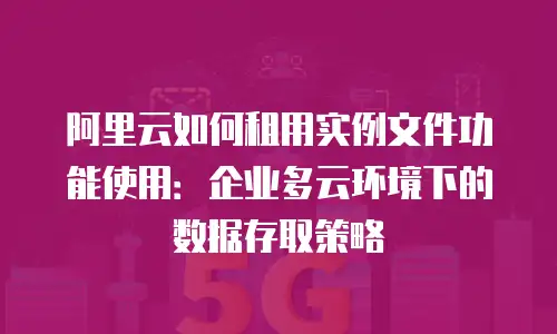 阿里云如何租用实例文件功能使用：企业多云环境下的数据存取策略