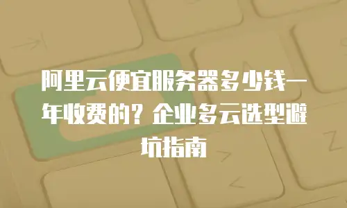 阿里云便宜服务器多少钱一年收费的？企业多云选型避坑指南