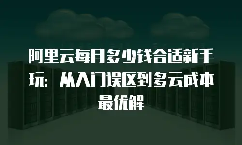 阿里云每月多少钱合适新手玩：从入门误区到多云成本最优解
