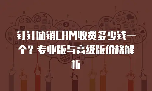 钉钉励销CRM收费多少钱一个？专业版与高级版价格解析