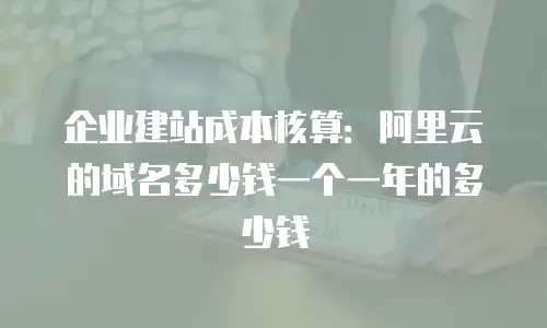企业建站成本核算：阿里云的域名多少钱一个一年的多少钱